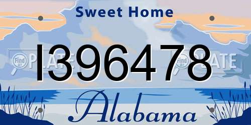 I396478 Alabama License Plate