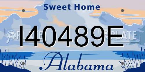 I40489E Alabama License Plate