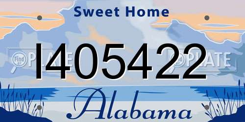I405422 Alabama License Plate
