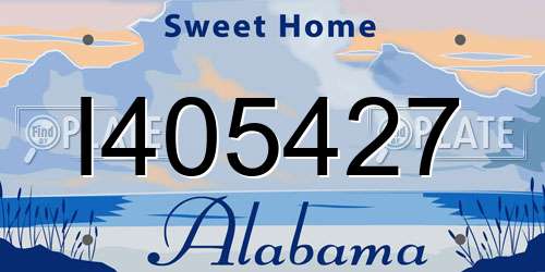 I405427 Alabama License Plate