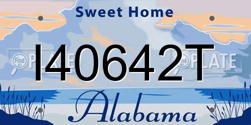 I40642T Alabama License Plate