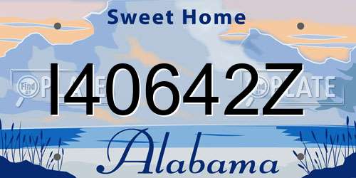 I40642Z Alabama License Plate
