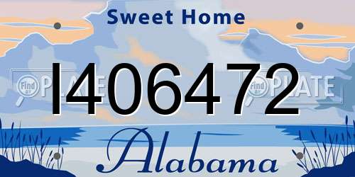 I406472 Alabama License Plate