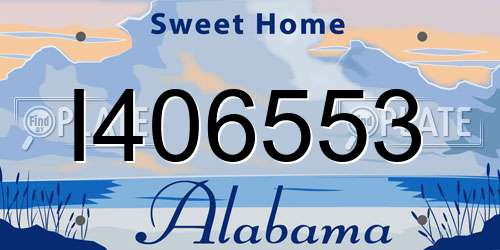 I406553 Alabama License Plate