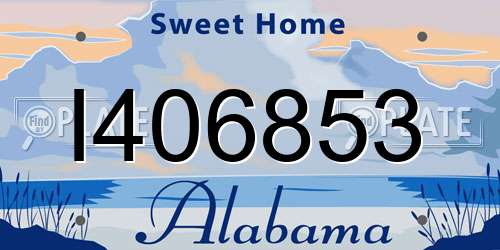 I406853 Alabama License Plate