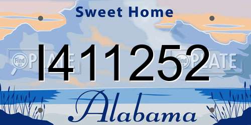 I411252 Alabama License Plate