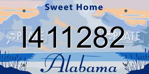 I411282 Alabama License Plate