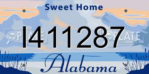 I411287 Alabama License Plate