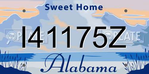 I41175Z Alabama License Plate