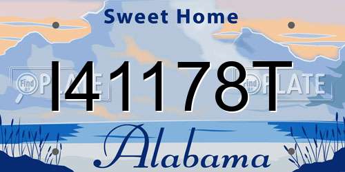 I41178T Alabama License Plate
