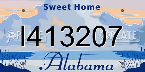 I413207 Alabama License Plate