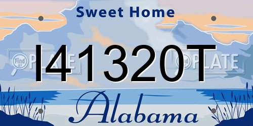 I41320T Alabama License Plate