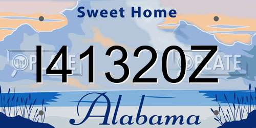I41320Z Alabama License Plate
