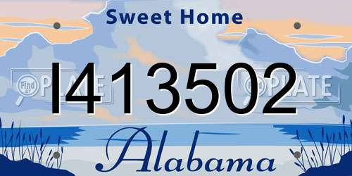 I413502 Alabama License Plate
