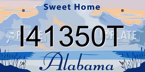 I41350T Alabama License Plate