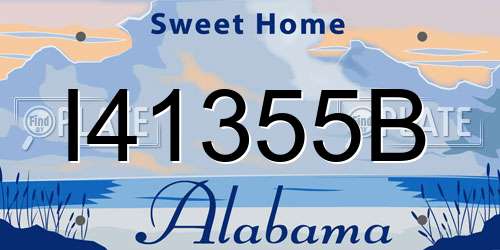 I41355B Alabama License Plate