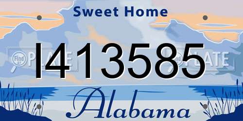 I413585 Alabama License Plate