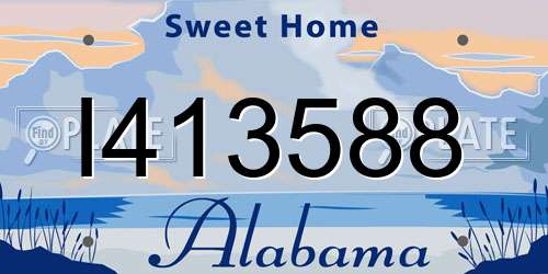 I413588 Alabama License Plate