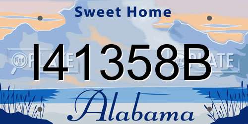 I41358B Alabama License Plate