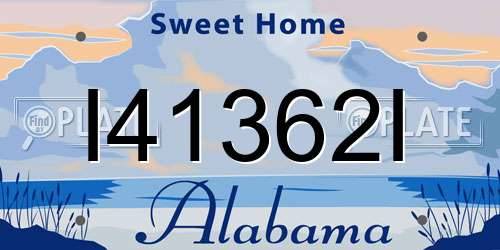 I41362I Alabama License Plate