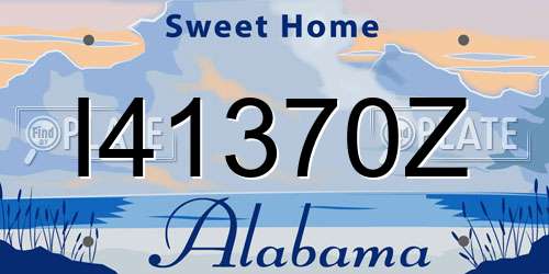I41370Z Alabama License Plate
