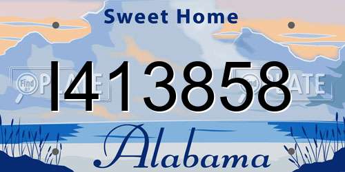 I413858 Alabama License Plate