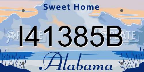 I41385B Alabama License Plate