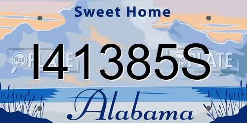I41385S Alabama License Plate