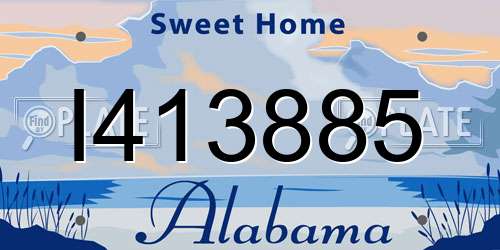 I413885 Alabama License Plate