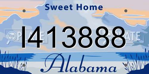 I413888 Alabama License Plate