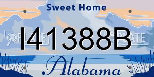I41388B Alabama License Plate