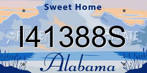 I41388S Alabama License Plate