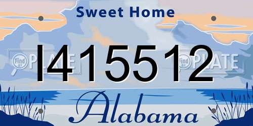 I415512 Alabama License Plate
