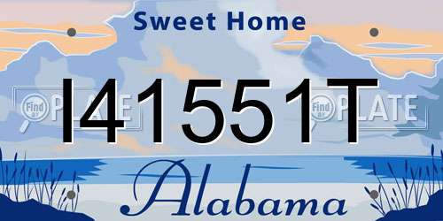 I41551T Alabama License Plate