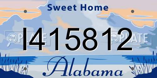I415812 Alabama License Plate