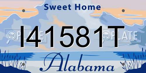 I41581T Alabama License Plate