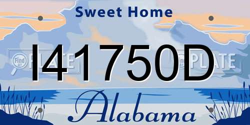 I41750D Alabama License Plate