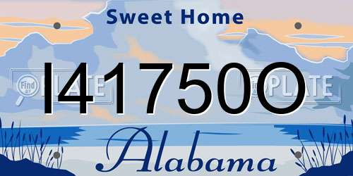I41750O Alabama License Plate