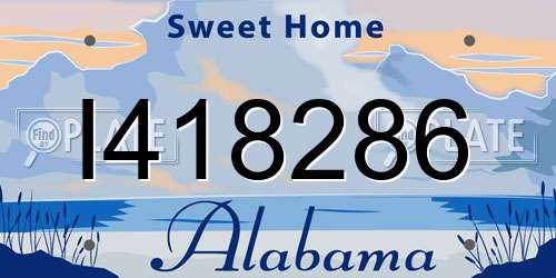 I418286 Alabama License Plate