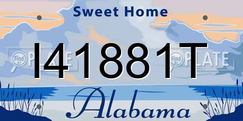 I41881T Alabama License Plate