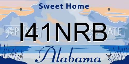 I41NRB Alabama License Plate