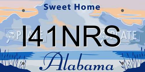 I41NRS Alabama License Plate