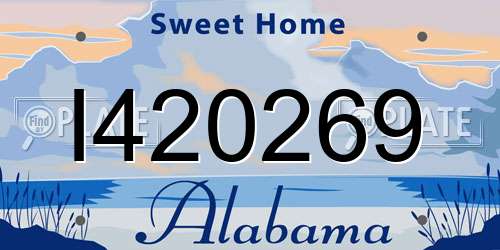 I420269 Alabama License Plate