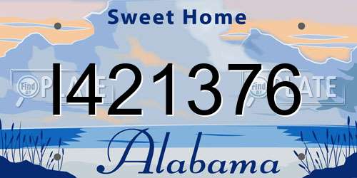 I421376 Alabama License Plate
