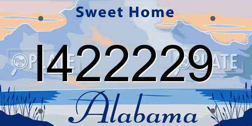 I422229 Alabama License Plate
