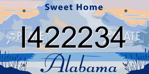 I422234 Alabama License Plate