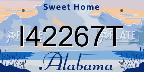 I42267T Alabama License Plate