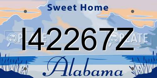 I42267Z Alabama License Plate