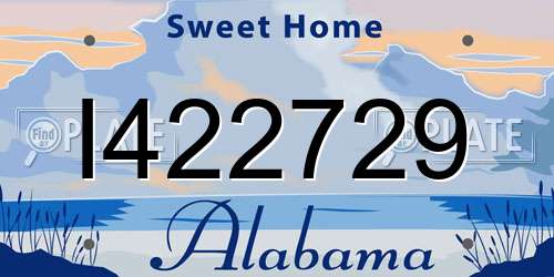 I422729 Alabama License Plate