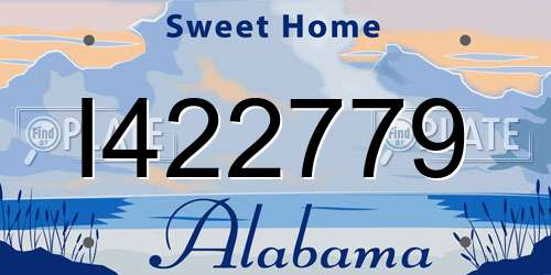 I422779 Alabama License Plate